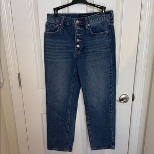 Lucky Brand high rise 5 pockets button up straight leg jeans size 4/27